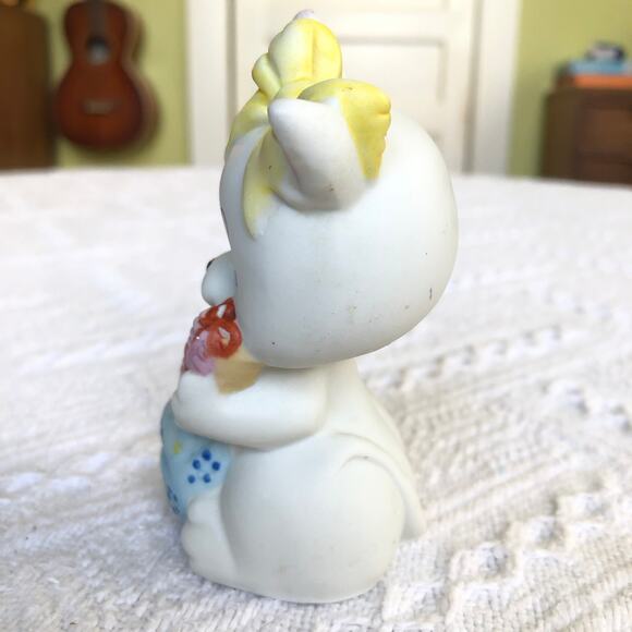 Vintage Flambro Porcelain Cat Figurine Made in Taiwan Kawaii Gift 4.25" 80s - Picture 4 of 10